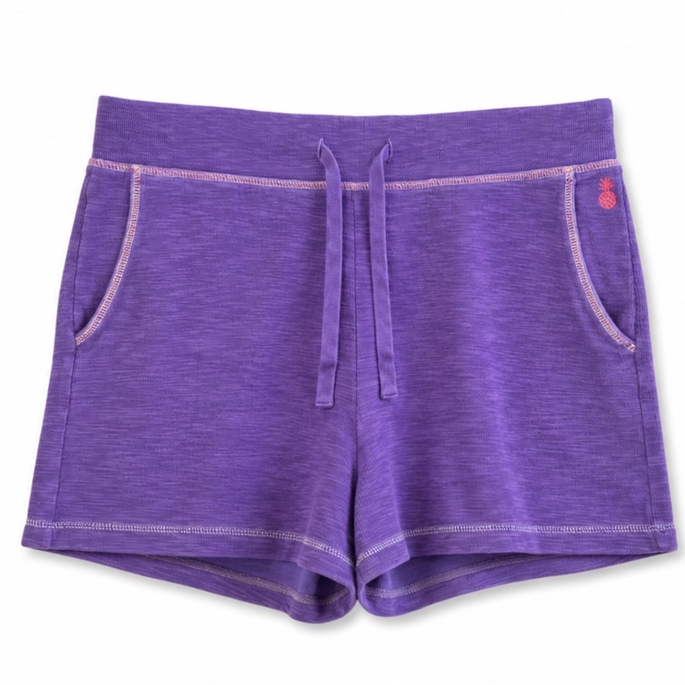 Tommy Bahama Purple Pineapple Logo Lounge Shorts Resort Wear Drawstring Womens